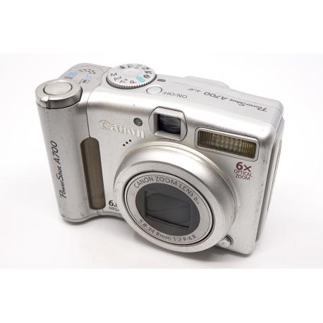 Aparat Canon Power Shot A700 Is- dobry stan - na baterie AA