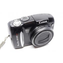 Aparat Canon PowerShot SX120 - aparat kompaktowy, czarny, sprawny w pudełku