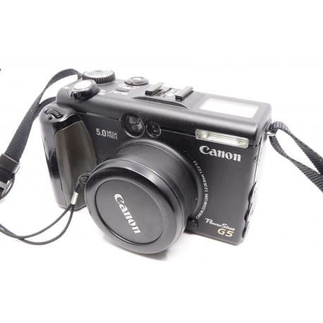Aparat Canon G5 - zaawansowany kompakt w bardzo dobrym stanie, pudełko, kable