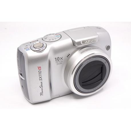 Aparat Canon PowerShot SX110 IS - aparat kompaktowy, srebrny, sprawny