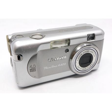 Aparat Canon Power Shot A420 - srebrno-szary - klasyczny aparat kompaktowy