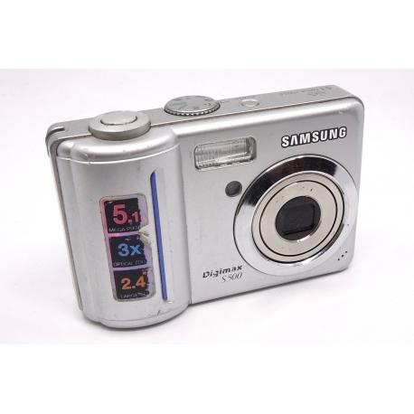 Aparat Samsung Digimax S500 - srebrny, dobry stan, w pełni sprawny,