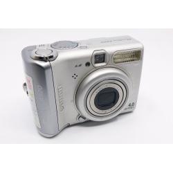 Aparat Canon Power Shot A520 - 4 Mpix - 4× Zoom - zasilanie AA - Srebrny - Sprawny