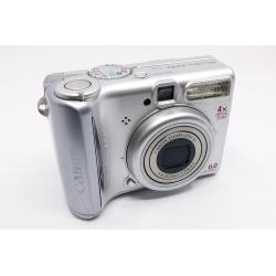 Aparat Canon Power Shot A540 - 6 Mpix - 4× Zoom - zasilanie AA - Srebrny - Sprawny