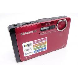 Aparat Samsung ST1000 - kompakt premium z GPS i Wi-Fi - czerwono-czarny - bardzo dobry stan