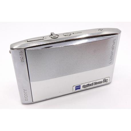 Aparat Sony CYBER-SHOT DSC-T5 – Srebrny - W pełni sprawny - Smukły aparat kompaktowy