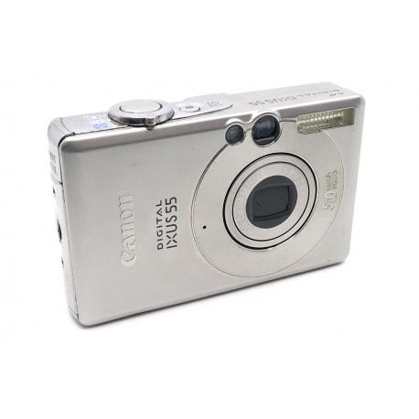 Aparat Canon Ixus 55 - metalowy kompakt cyfrowy - srebrny w pełni sprawny