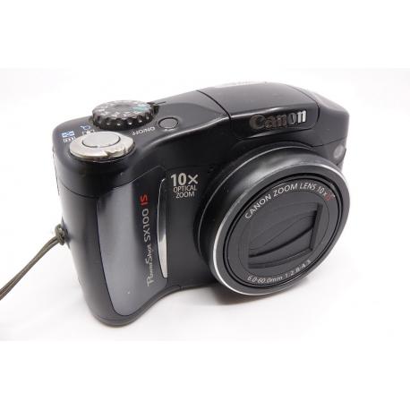 Aparat Canon PowerShot SX100 IS - aparat kompaktowy, czarny, z paskiem, bardzo dobry stan