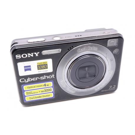 Aparat Sony DSC-W110 cyfrowy kompakt 7.2MP 4x zoom czarny dobry stan