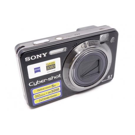 Sony DSC W150 aparat cyfrowy kompakt 8MP 5x zoom stabilizacja czarny bardzo dobry stan