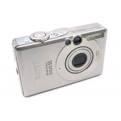 Aparat Canon Ixus 55 - metalowy kompakt cyfrowy - srebrny w pełni sprawny