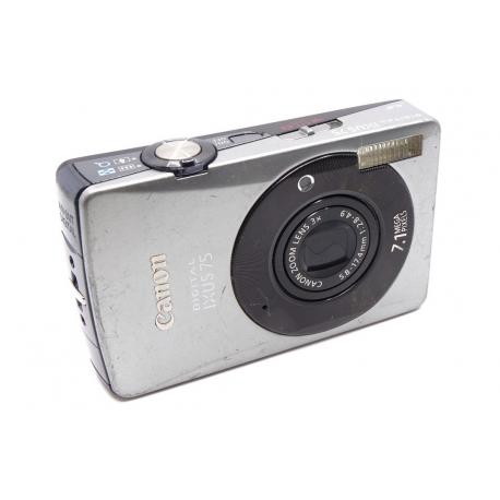 Aparat Canon IXUS 75 IS - stylowy metalowy kompakt - srebrny