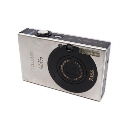 Aparat Canon IXUS 70 IS - stylowy metalowy kompakt-Dobry stan - srebrny