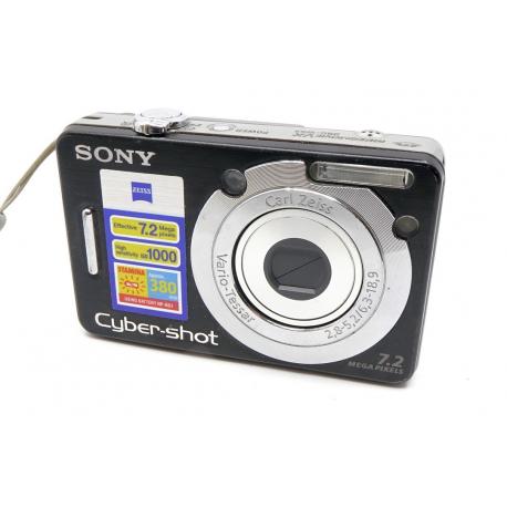 Sony DSC W55 aparat cyfrowy kompakt 7.2MP 3x zoom czarny bardzo dobry stan
