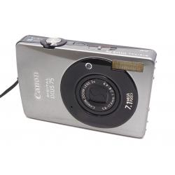 Aparat Canon IXUS 75 IS - stylowy metalowy kompakt - srebrny